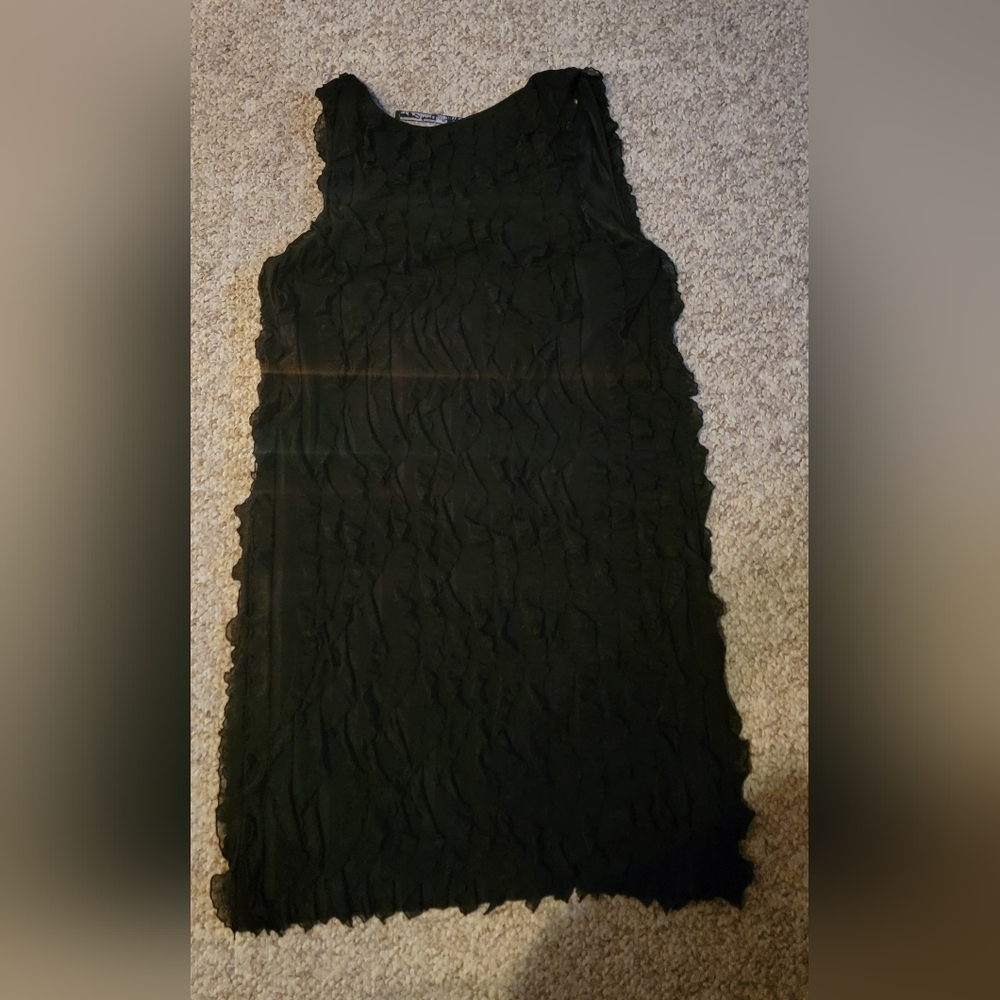 Zara Black Ruffled Mini Dress - Picture 9 of 14
